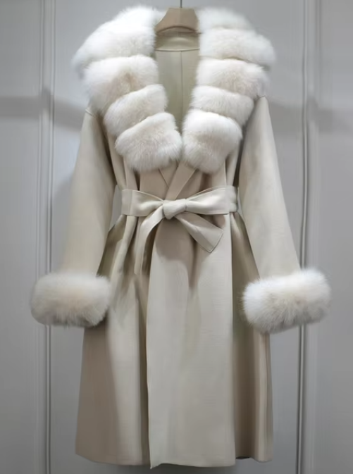 Anda Fur Coat Full Beige