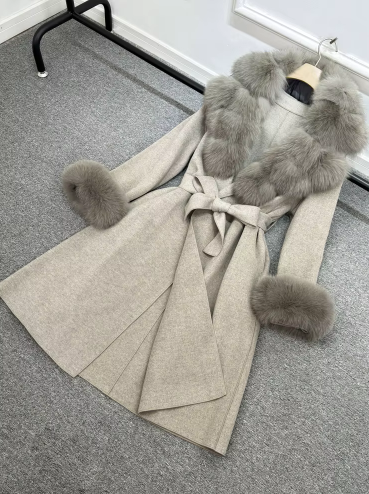 Anda Fur Coat Full Light Brown