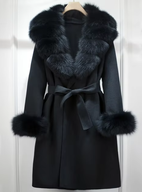 Anda Fur Coat Full Black