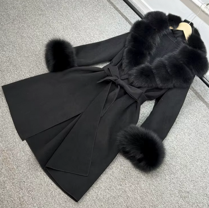 Anda Fur Coat Full Black