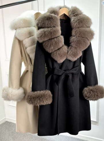 Anda Fur Coat Full Beige